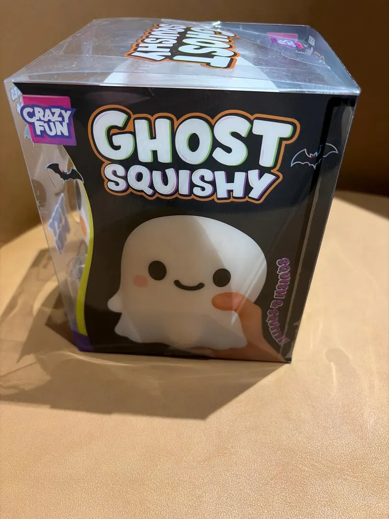 3 pack Ghost Squishy Toy Slow Rising - Cute Kawaii Boy Ghost Squishy for Stress Relief, Anxiety & Sensory Play - RMS Halloween Squishy