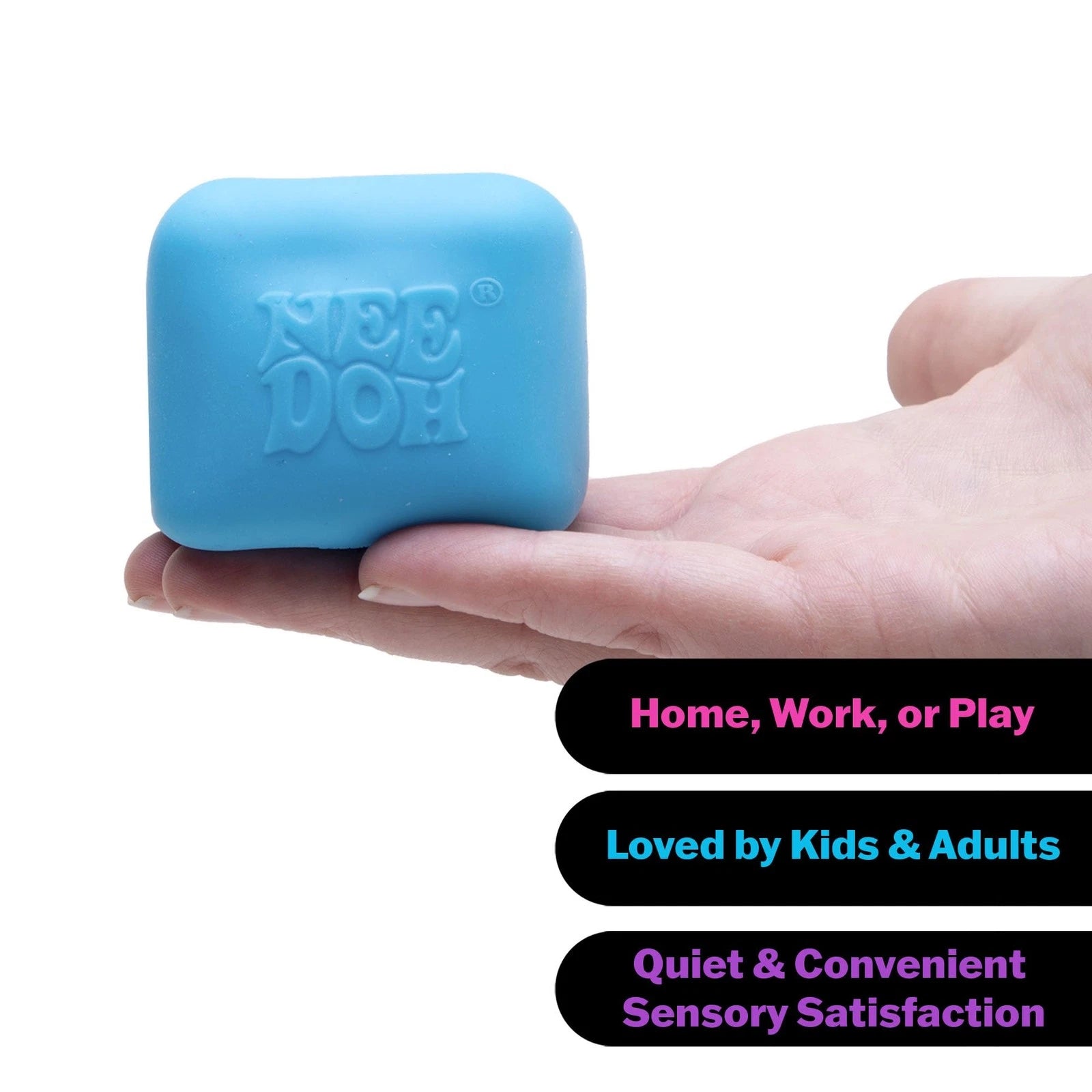 3 Pack of NeeDoh Glow in the Dark Stress Relief Fidget Cube - Sensory Squishy Toy for Anxiety, ADHD & Autism - Calming Nice Cube
