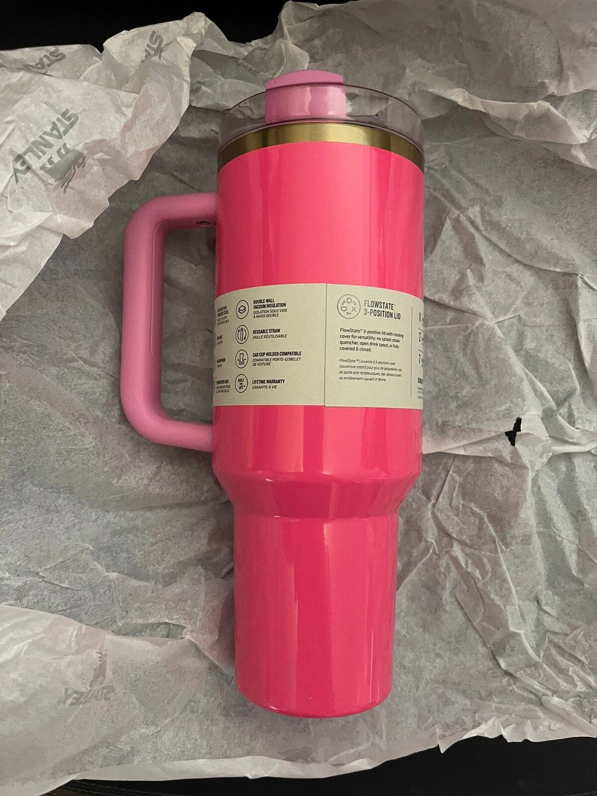 New Stanley Pink Parade Limited Edition 40 oz Quencher H2.0 Flowstate Tumbler