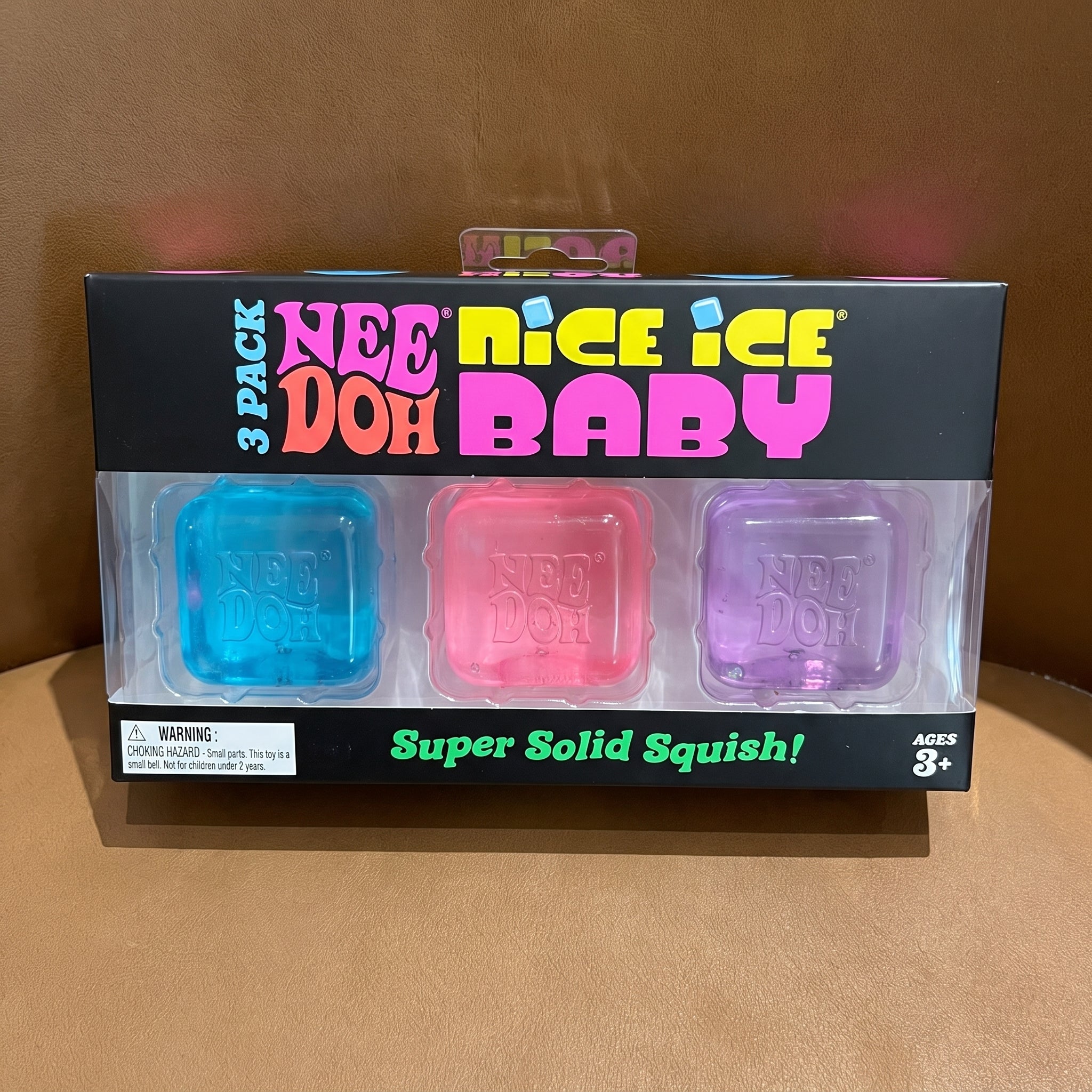 3 pack NeeDoh Nice Ice Baby 4 Pack - Color Changing Cool Sensory Squishy Fidget Toy for Stress Relief, Anxiety & ADHD
