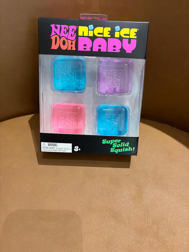 3 pack NeeDoh Nice Ice Baby 4 Pack - Color Changing Cool Sensory Squishy Fidget Toy for Stress Relief, Anxiety & ADHD
