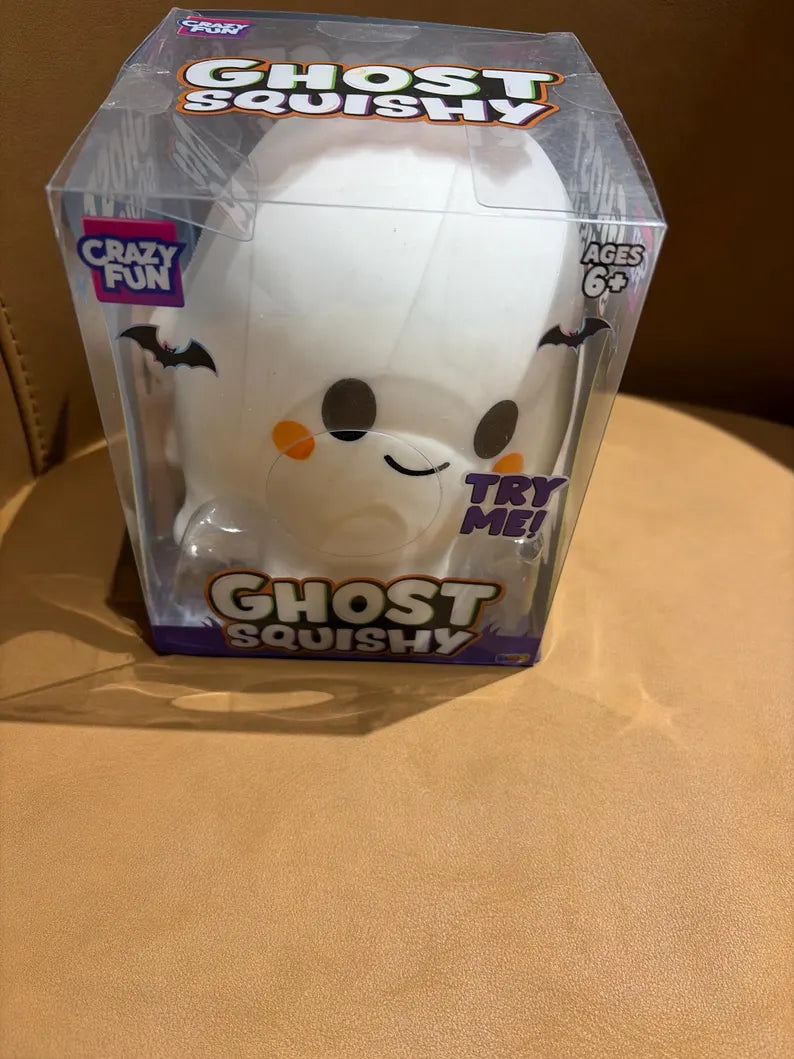 3 pack Ghost Squishy Toy Slow Rising - Cute Kawaii Boy Ghost Squishy for Stress Relief, Anxiety & Sensory Play - RMS Halloween Squishy